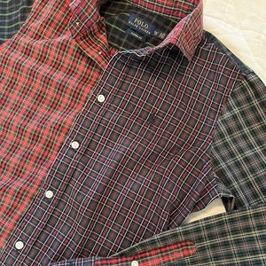 Polo Ralph Lauren Women’s Red, Black and Green Button Down Shirt.Sz XS